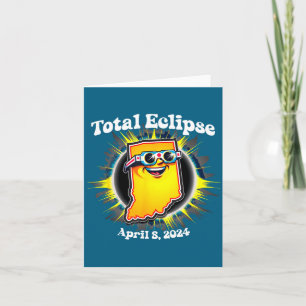 Cartão Óculos Eclipse Indiana Ilustração do Eclipse Solar