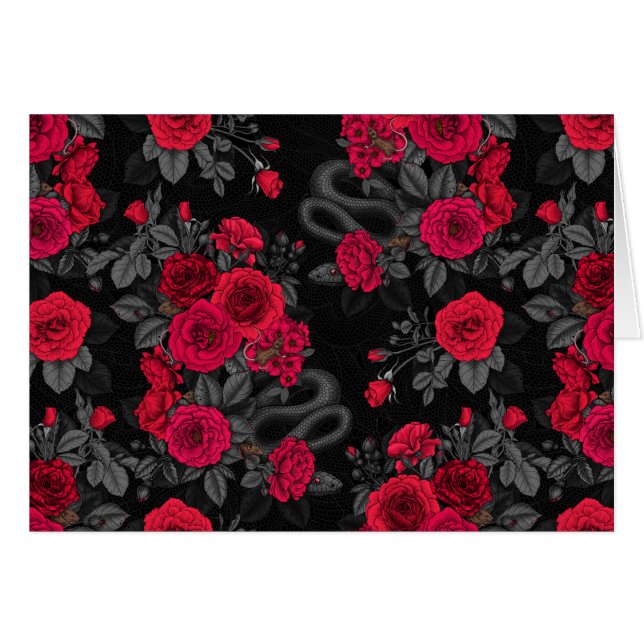 Cartão Oculto nas rosas (Frente Horizontal)