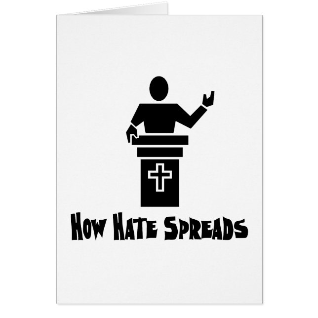 Cartão Ódio do púlpito (Frente)