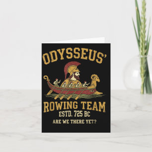 Cartão Odisseia Odisseu Divertido Grupo de Amigos Combina