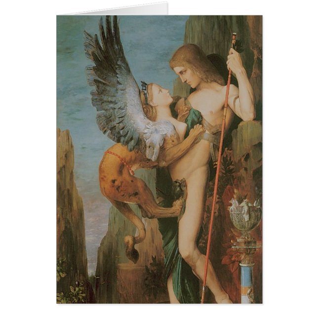 Cartão Oedipus e a esfinge (Frente)