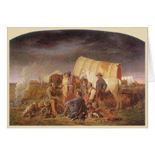 Cartão Oeste Americano Antigo, Conselho na Pradaria por R