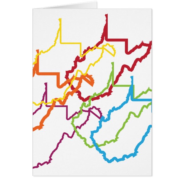 Cartão oeste de virginia pride blur (Frente)