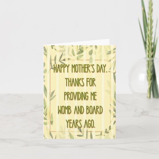 Cartão Oferecendo-me placa de Dia de as mães cardíaca (Frente)