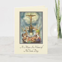 Cartão Oferta de Missa Católica do Dia de Todos os Santos