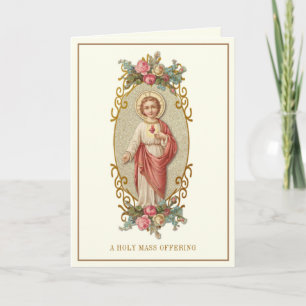 Cartão Oferta de Missa Católica Sagrado Coração de Jesus
