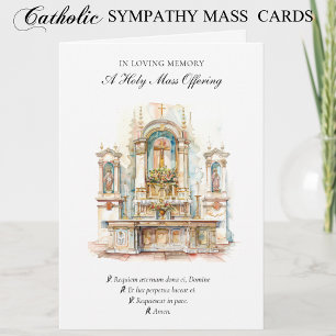 Cartão Oferta de Missa de Sinto de Cruz Católica Tradicio