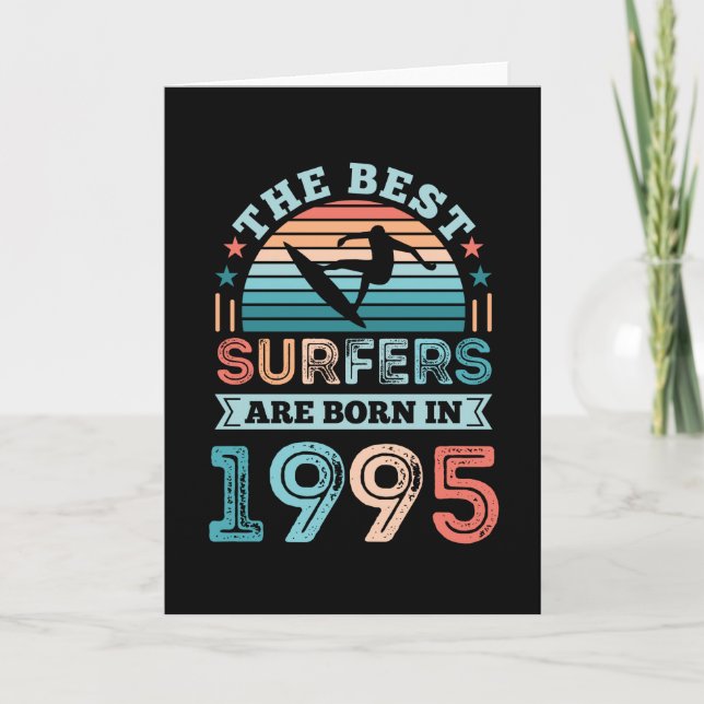 Cartão Oferta de surfe do aniversário de 30 anos de 1995 (Frente)