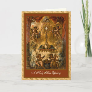 Cartão Oferta Tradicional da Missa Católica Eucaristia