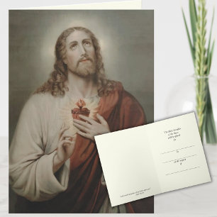 Cartão Oferta Tradicional da Missa Católica Sagrado Coraç