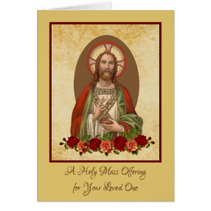 Cartão Oferta Tradicional da Missa de Sufragio a Jesus Ca