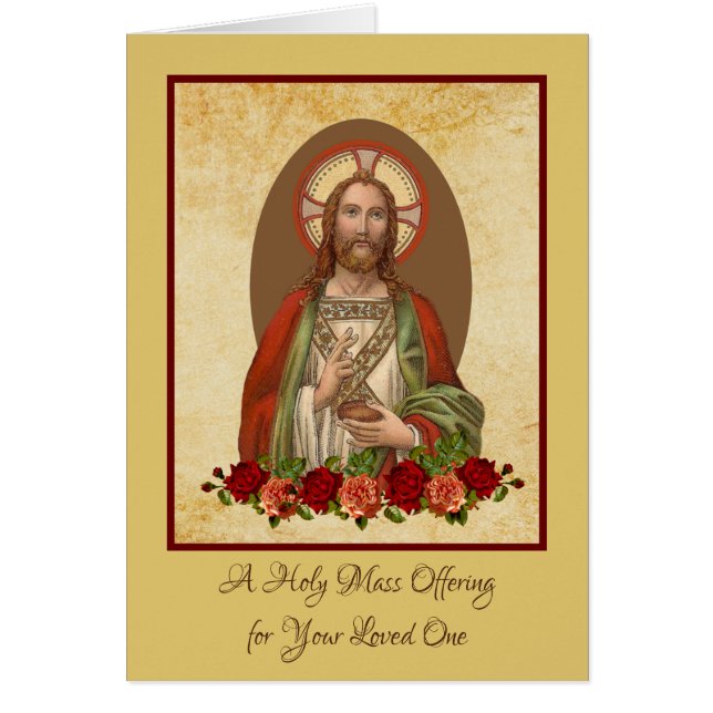 Cartão Oferta Tradicional da Missa de Sufragio a Jesus Ca (Frente)