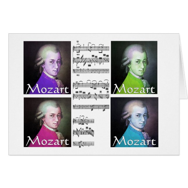 Cartão Ofertas de Amantes de Mozart (Frente Horizontal)