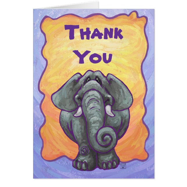 Cartão Ofertas e acessórios de elefante (Frente)