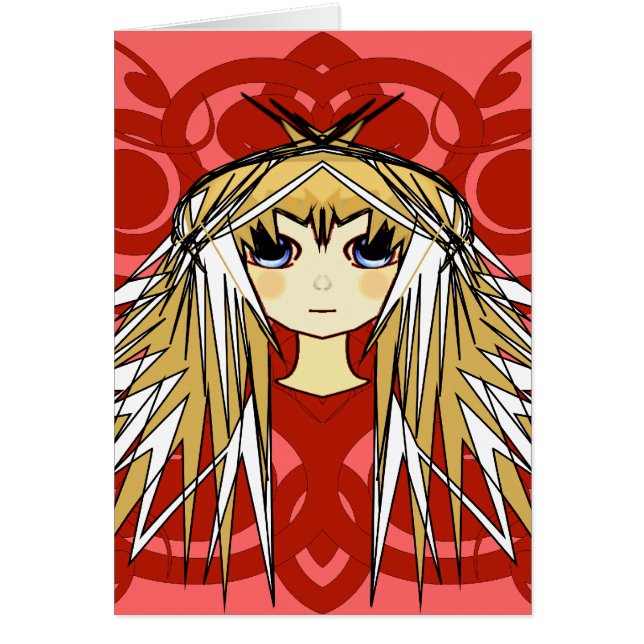 Cartão Ofertas para Meninas de Animação (Frente)