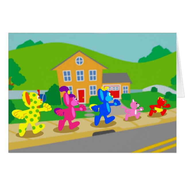 Cartão Off to Adventure Vazio Greeting Card (Frente Horizontal)