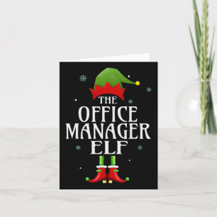 Cartão Office Manager Elf Xmas Correspondente Grupo Famíl
