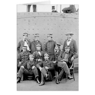 Cartão Oficiais no USS Monitor, 1862
