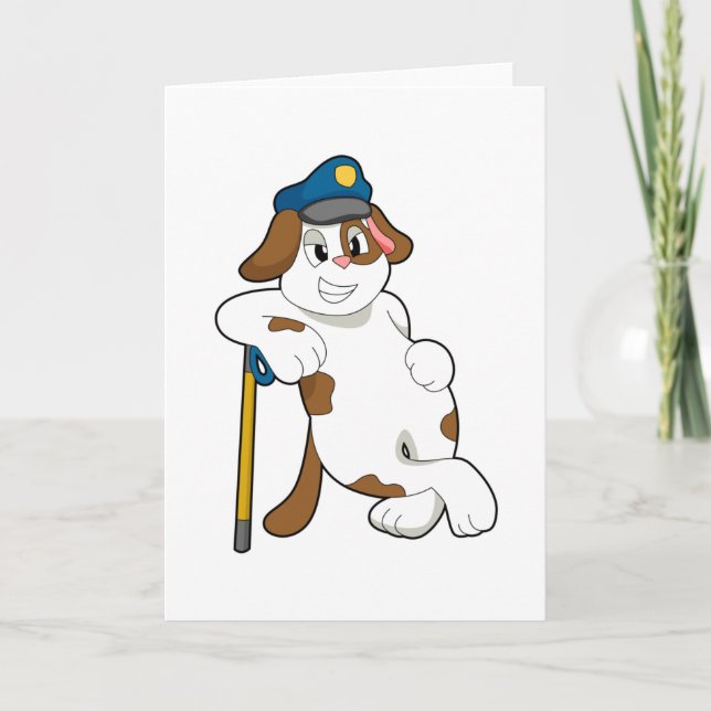 Cartão Oficial de polícia cão Chapéu de polícia (Frente)