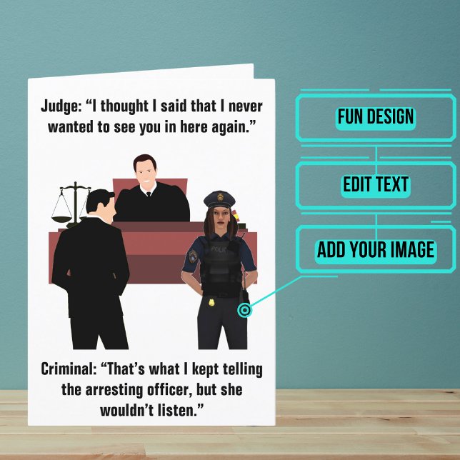 Cartão Oficial de Polícia das Mulheres Funny Birthday (Looking for the perfect card for that brave police woman friend of yours.)