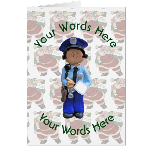 Cartão Oficial de Polícia de Branca de Brinquedos - Natal (Frente)