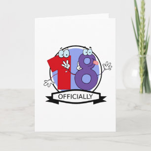 Cartão Oficialmente 18 Banner de Aniversário