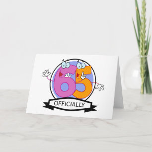 Cartão Oficialmente 65 Banner de Aniversário