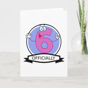 Cartão Oficialmente 6 Banner de Aniversário