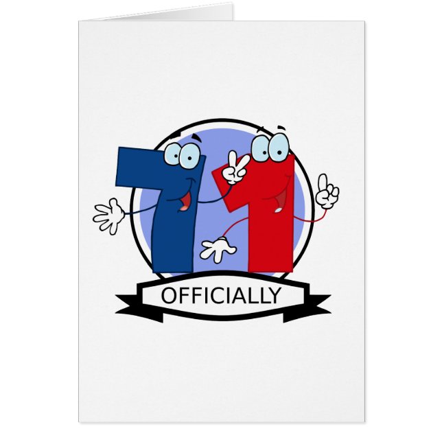 Cartão Oficialmente 71 Banner de Aniversário (Frente)