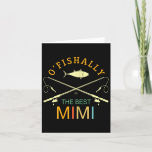 Cartão Oficialmente A Melhor Vovó de Pesca Vintage Mimi 