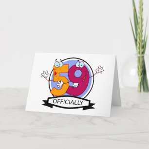 Cartão Oficialmente bandeira de 59 aniversários