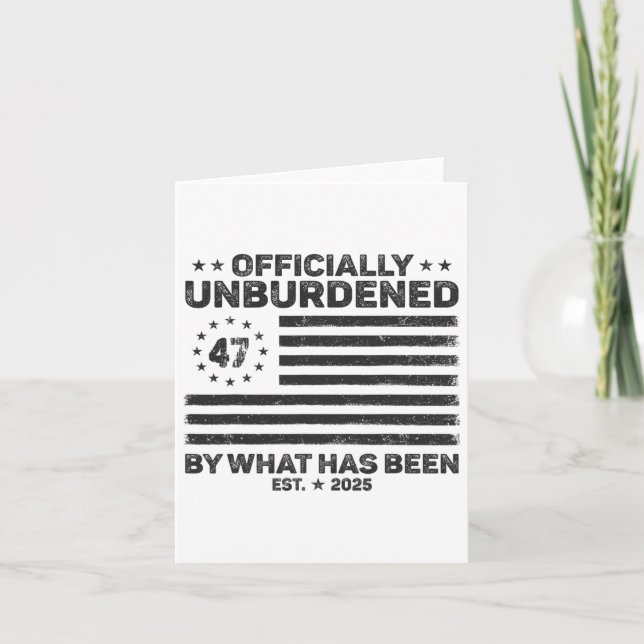 Cartão Oficialmente Desencarregado Do Que Foi Trump Victo (Frente)