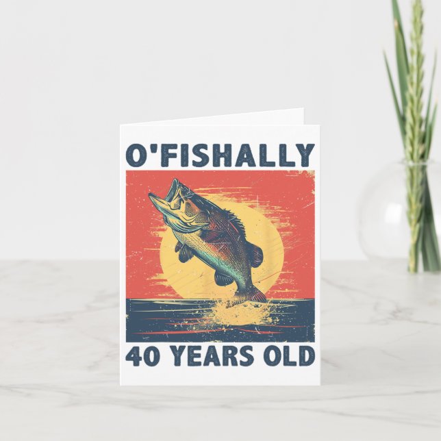 Cartão Ofishally 40 Anos De 1985 Pesca Pescador 40º (Frente)
