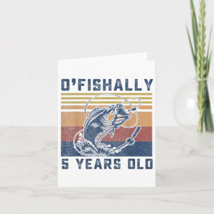 Cartão Ofishally 5 Anos De Idade De Camisa 5 Aniversário