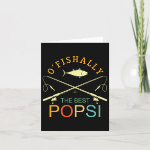 Cartão Ofishally O Melhor Avô De Pesca Vintage Da Popsi