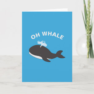 Cartão Oh Baleia Engraçado Oceano Mar Peixe Animal Pun