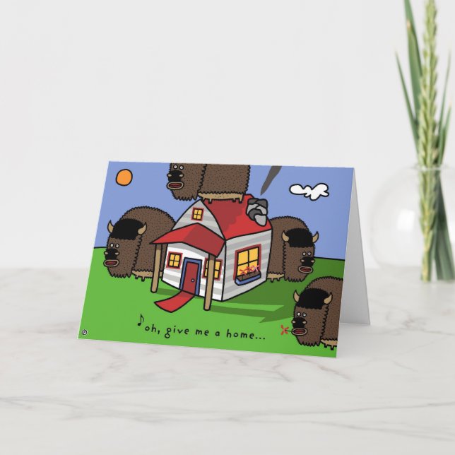 Cartão oh, dê-me uma casa... (Frente)