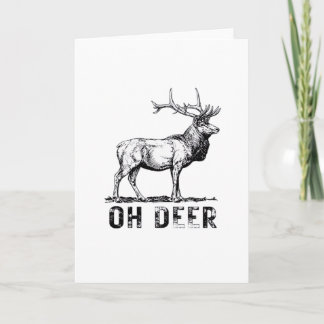 Cartão Oh Deer Expressão Gráfica Ousada