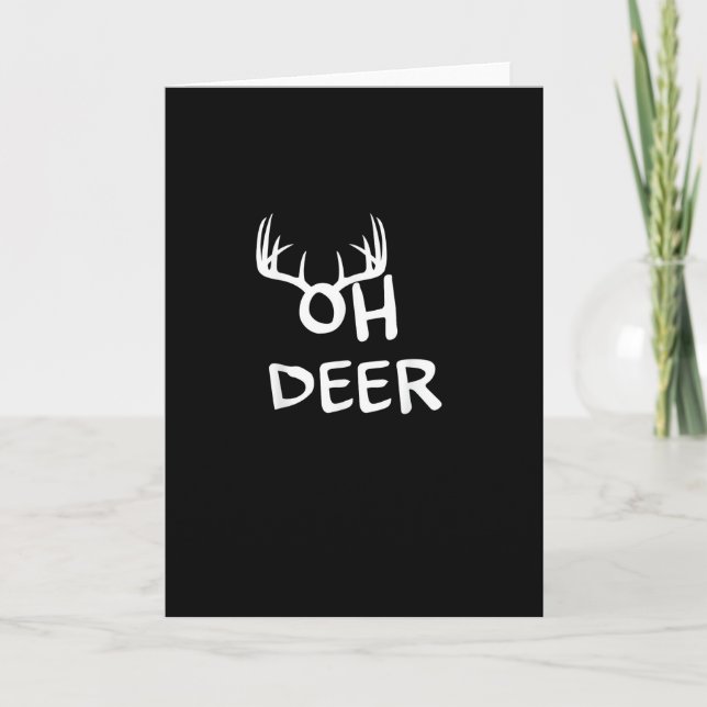 Cartão Oh Deer Hunter Rustic Outdoor Design (Frente)