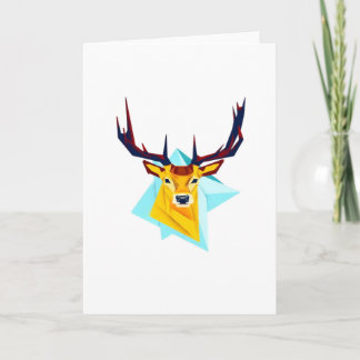 Cartão Oh Deer Minimal Rustic Style Folded Greeting Card