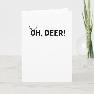 Cartão Oh Deer Simple Aesthetic Folded Greeting Card