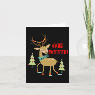 Cartão Oh Deer! Veado de Natal Com Árvores Presente