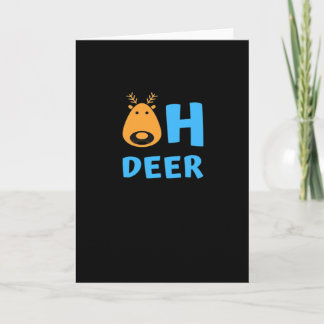 Cartão Oh Deer Vibração de Férias Retrô