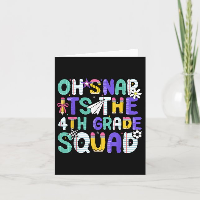 Cartão Oh, Encaixe O Quarto Quadrado Do 4º Ano De Volta P (Frente)