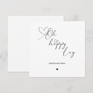 Cartão Oh Happy Day Heart Embellished Wedding