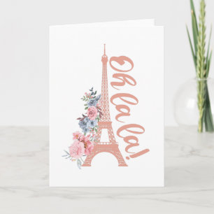 Cartão Oh La La - Torre Eiffel Paris França