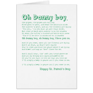 Cartão Oh menino de Danny!