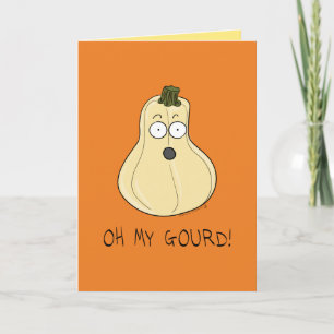 Cartão Oh My Gourd Fall Halloween Greeting Card