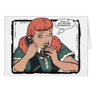 Cartão Oh não! Um não outro Telemarketer