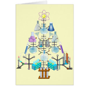 Cartão Oh Química, Oh Quimista Árvore Natal